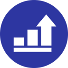 Rising Bar Graphs Icon